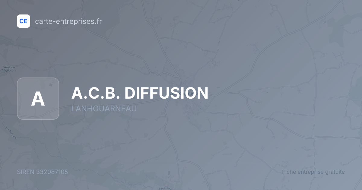 A.C.B. DIFFUSION — 332087105 — fiche entreprise