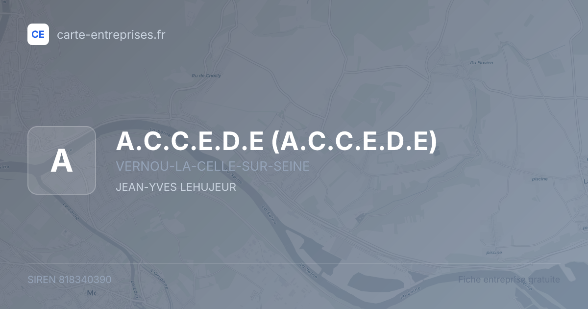 A.C.C.E.D.E — 818340390 — fiche entreprise