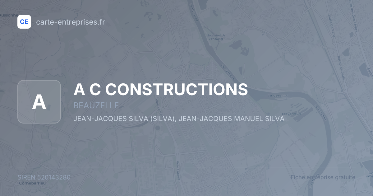 A C CONSTRUCTIONS — 520143280 — fiche entreprise