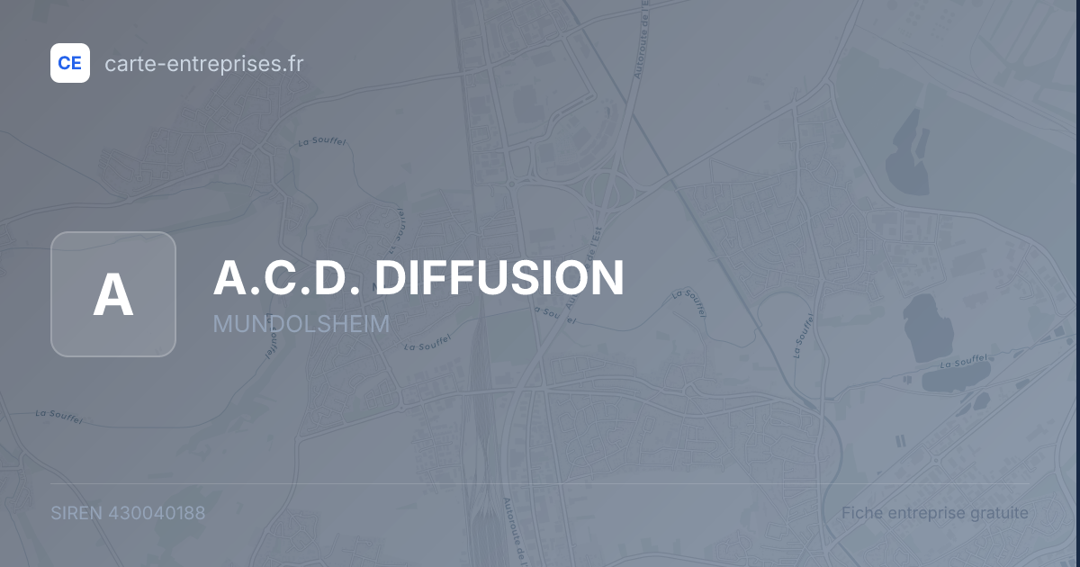 A.C.D. DIFFUSION — 430040188 — fiche entreprise