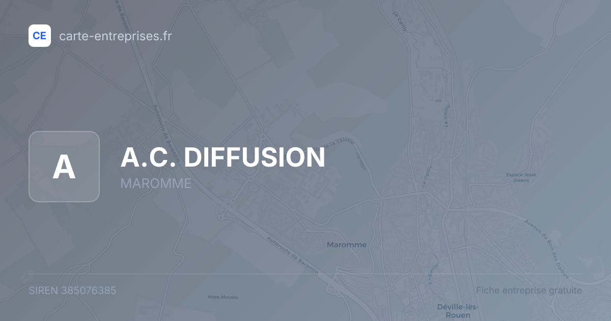 A.C. DIFFUSION — 385076385 — fiche entreprise