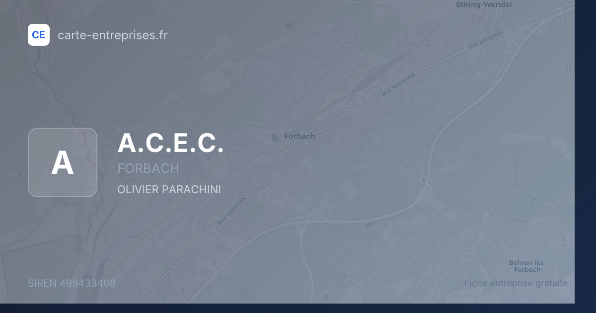 A.C.E.C. — 498433408 — fiche entreprise