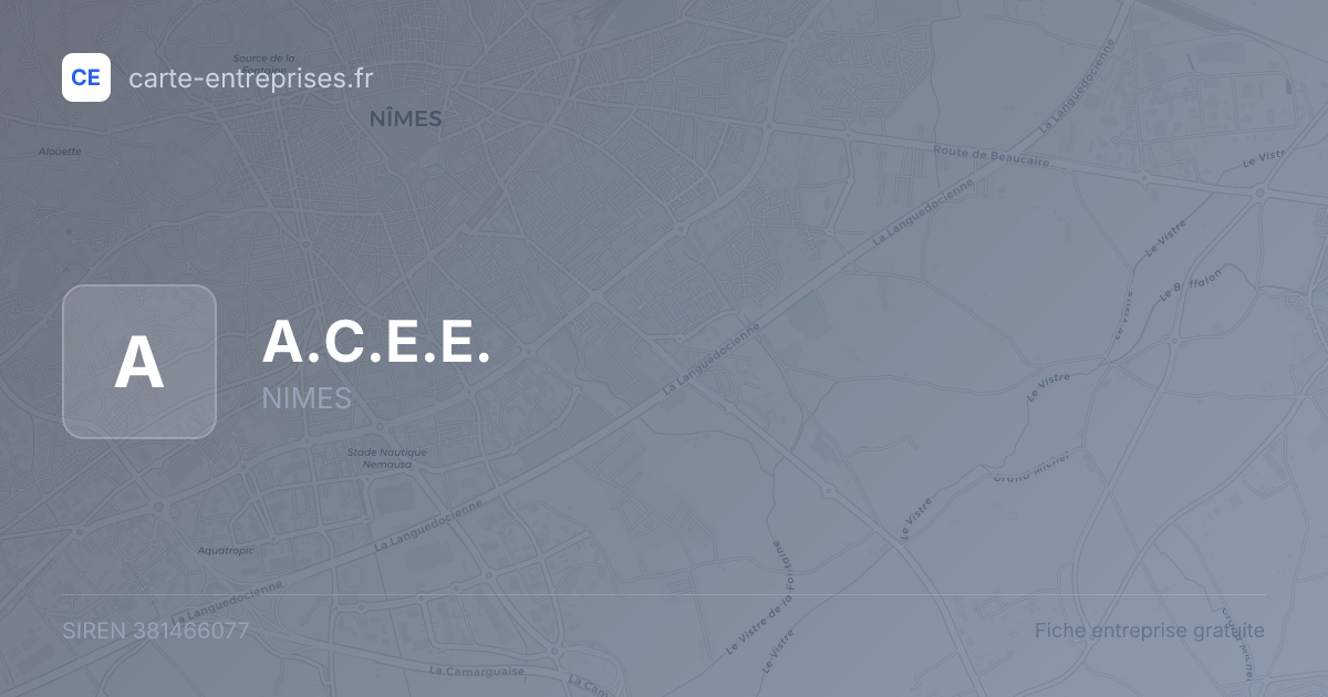 A.C.E.E. — 381466077 — fiche entreprise