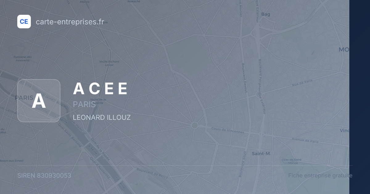 A C E E — 830930053 — fiche entreprise