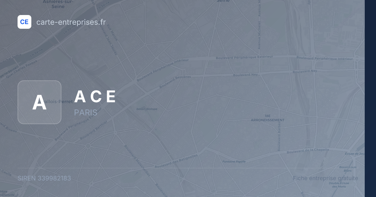 A C E — 339982183 — fiche entreprise