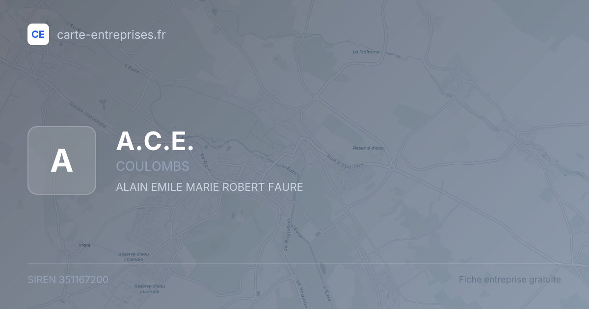 A.C.E. — 351167200 — fiche entreprise