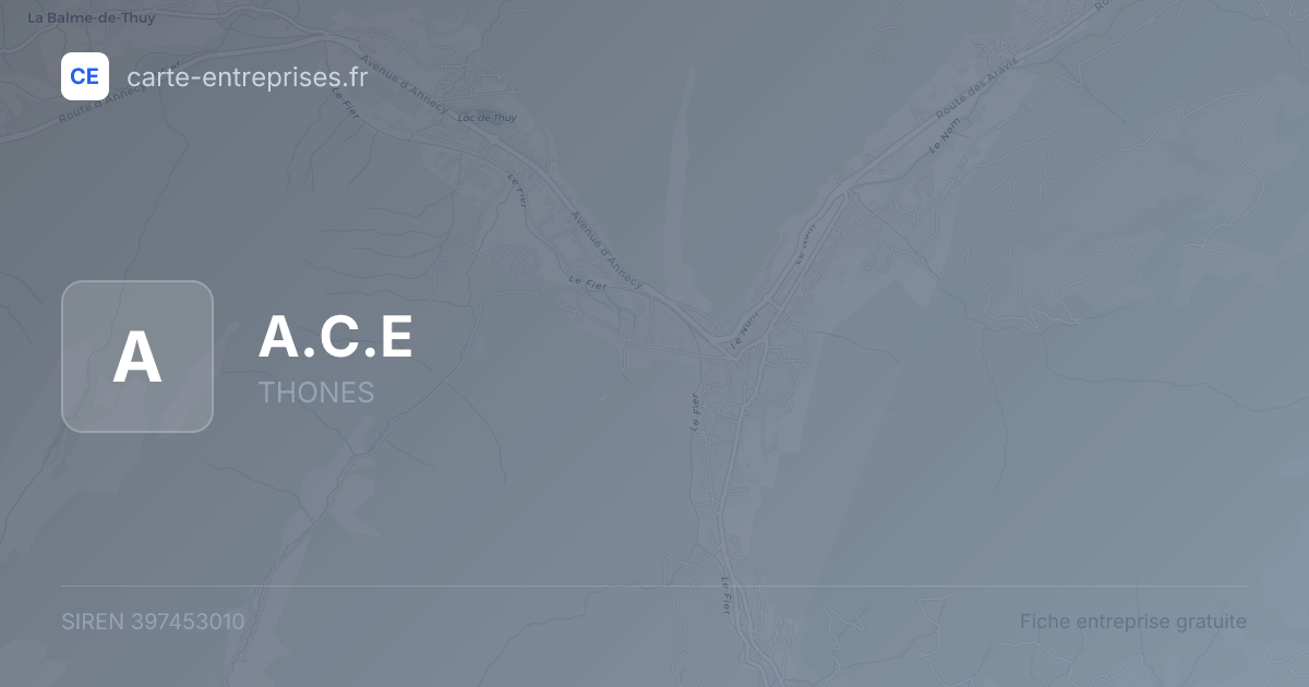 A.C.E — 397453010 — fiche entreprise