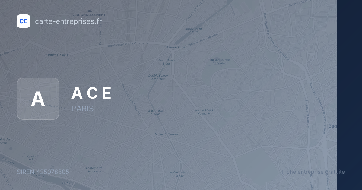 A C E — 425078805 — fiche entreprise