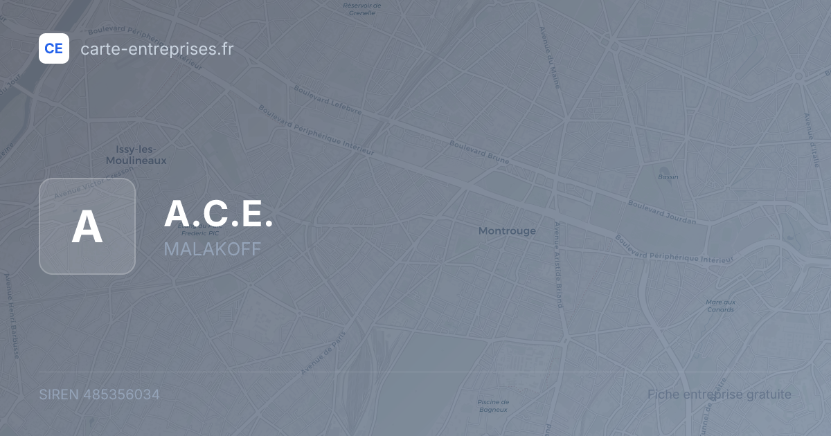 A.C.E. — 485356034 — fiche entreprise
