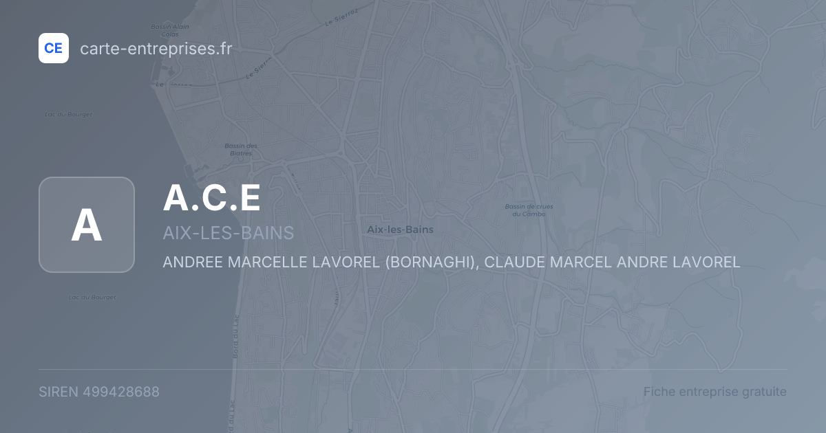 A.C.E — 499428688 — fiche entreprise