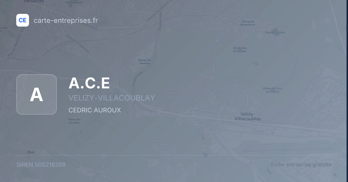 A.C.E — 500218268 — fiche entreprise