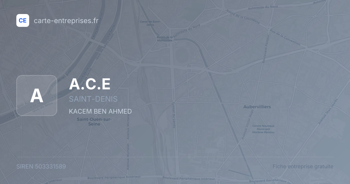 A.C.E — 503331589 — fiche entreprise