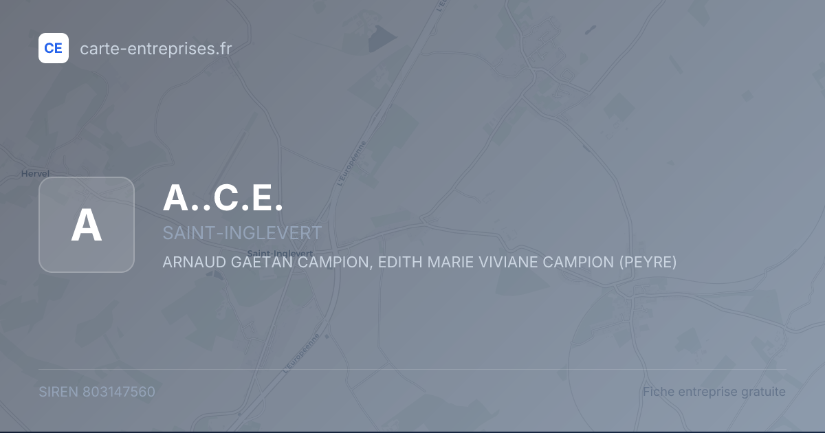 A..C.E. — 803147560 — fiche entreprise