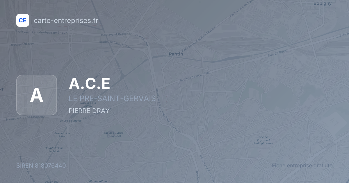 A.C.E — 818076440 — fiche entreprise