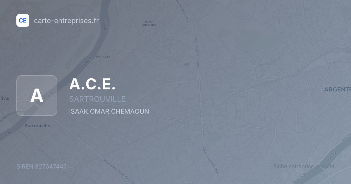 A.C.E. — 827647447 — fiche entreprise