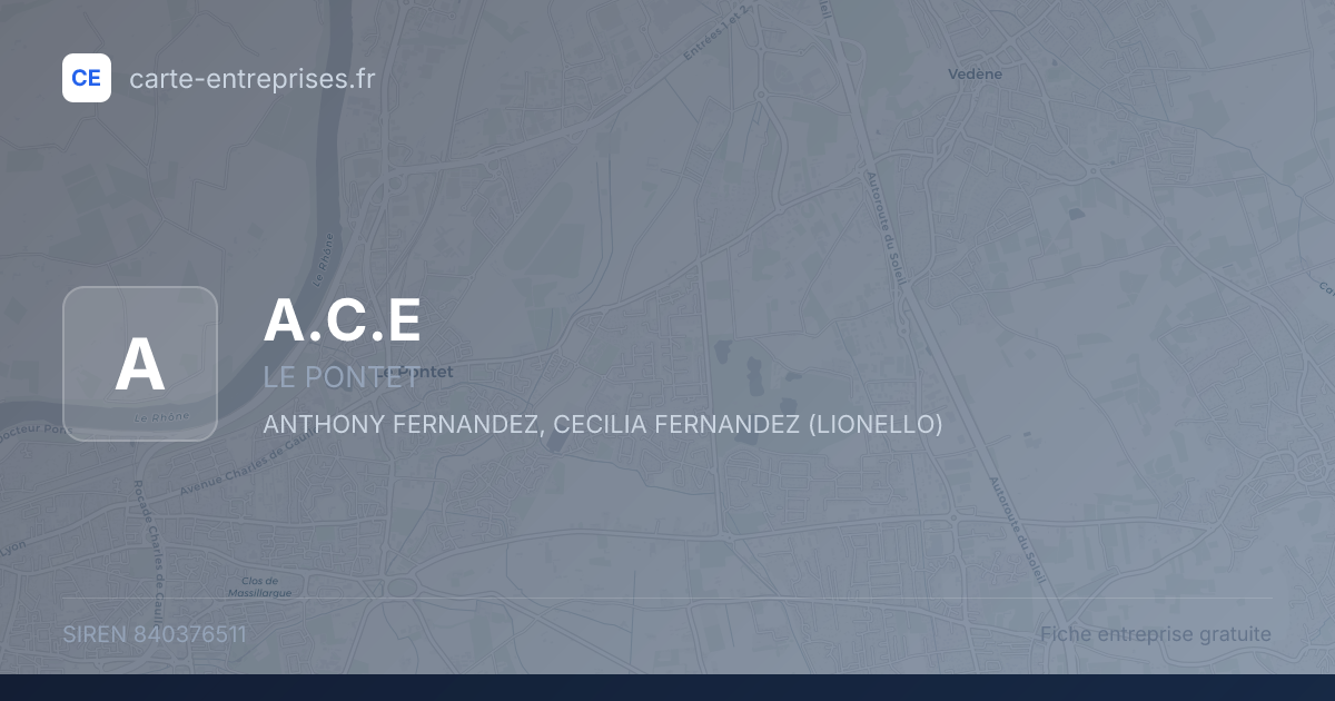 A.C.E — 840376511 — fiche entreprise