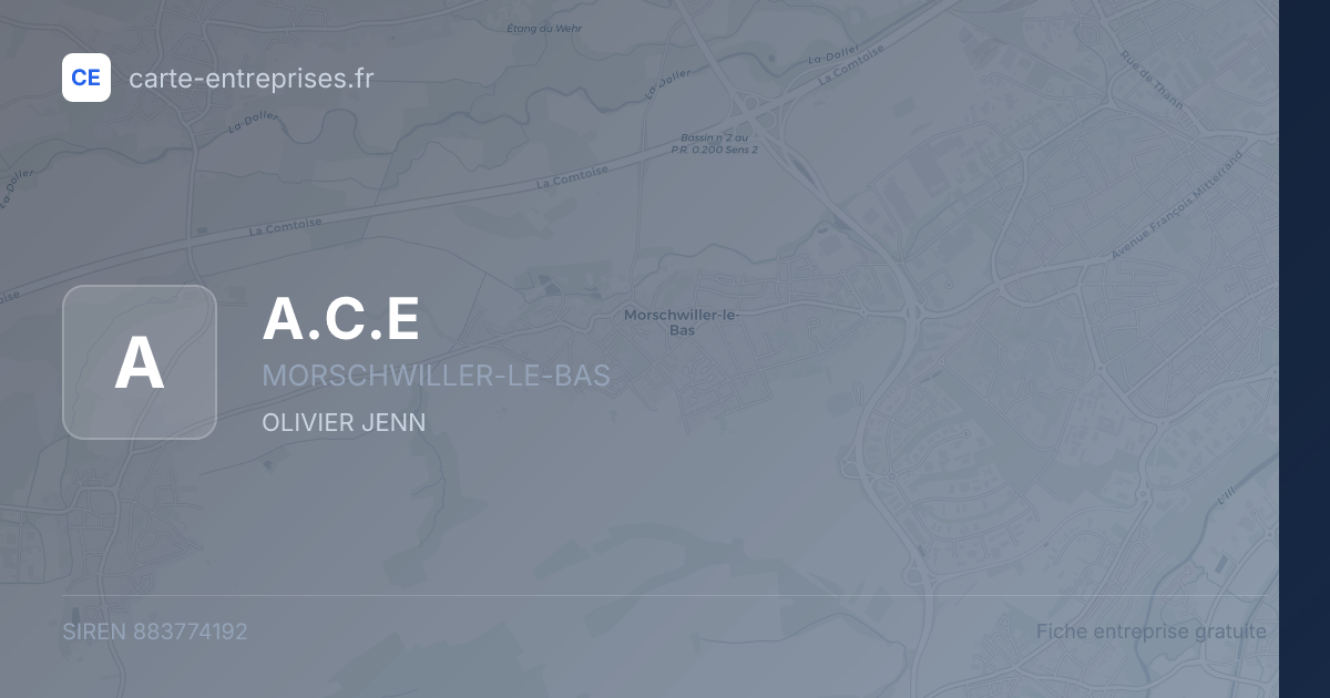 A.C.E — 883774192 — fiche entreprise
