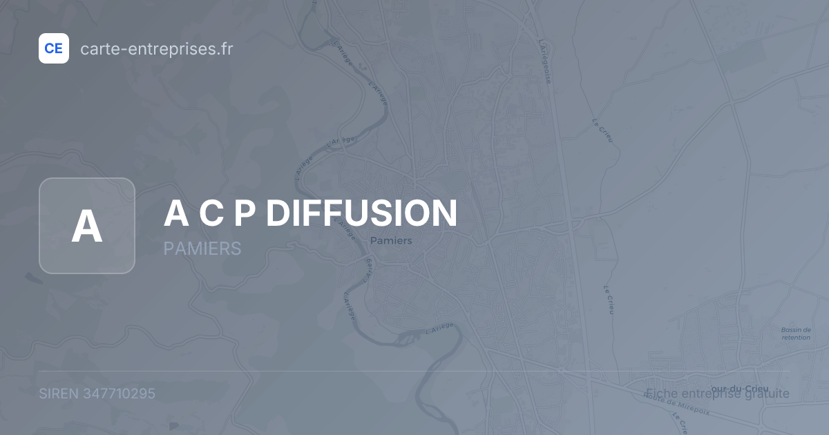 A C P DIFFUSION — 347710295 — fiche entreprise