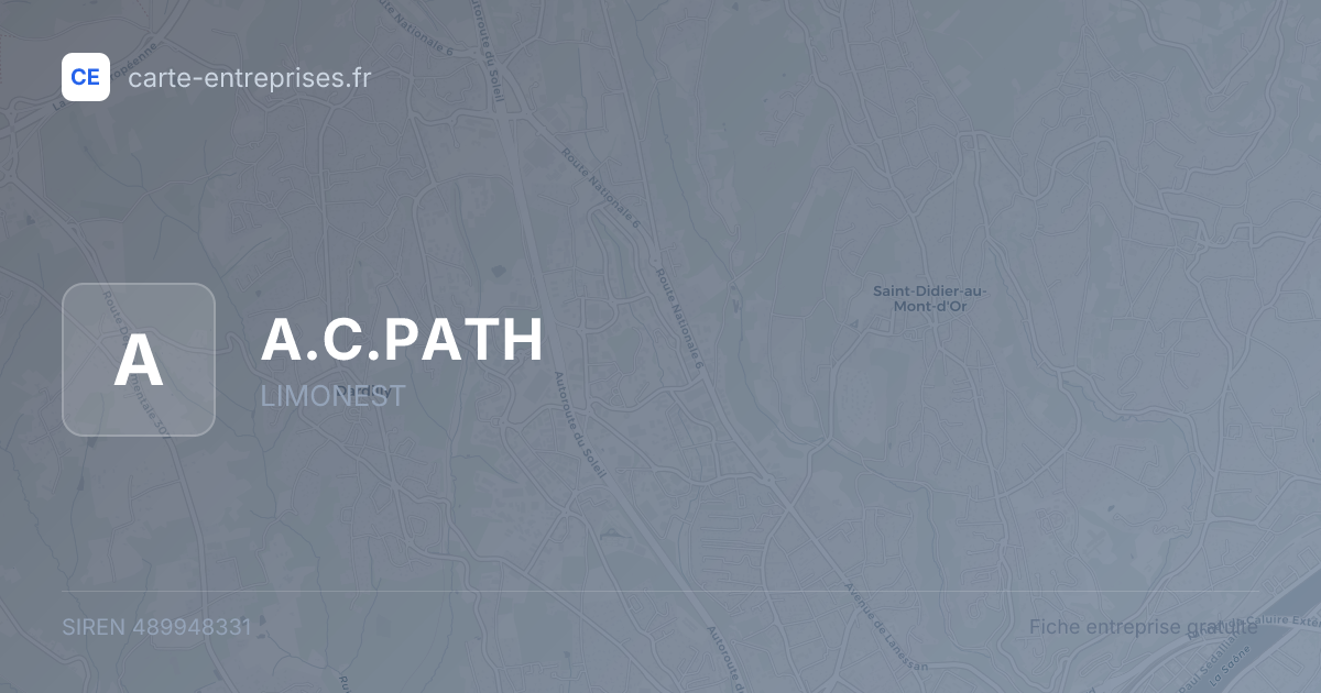 A.C.PATH — 489948331 — fiche entreprise