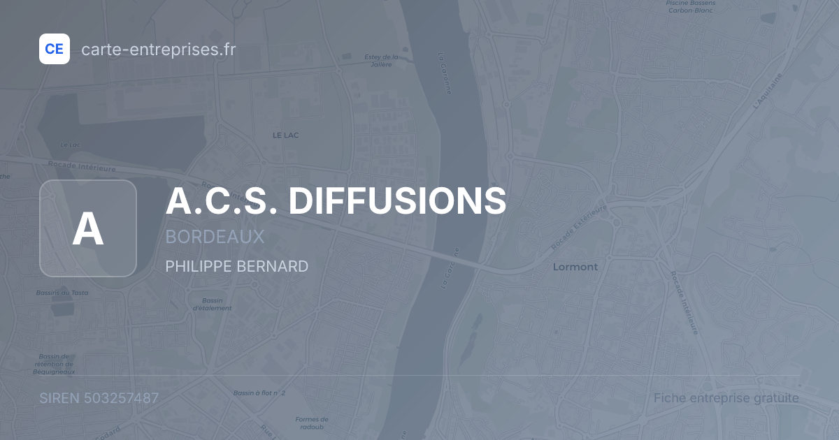 A.C.S. DIFFUSIONS — 503257487 — fiche entreprise