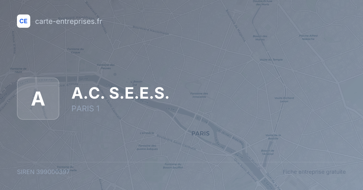 A.C. S.E.E.S. — 399000397 — fiche entreprise
