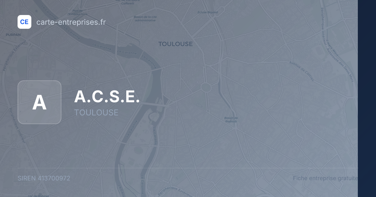 A.C.S.E. — 413700972 — fiche entreprise