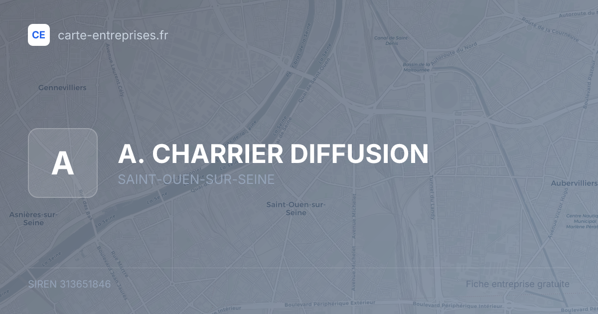 A. CHARRIER DIFFUSION — 313651846 — fiche entreprise