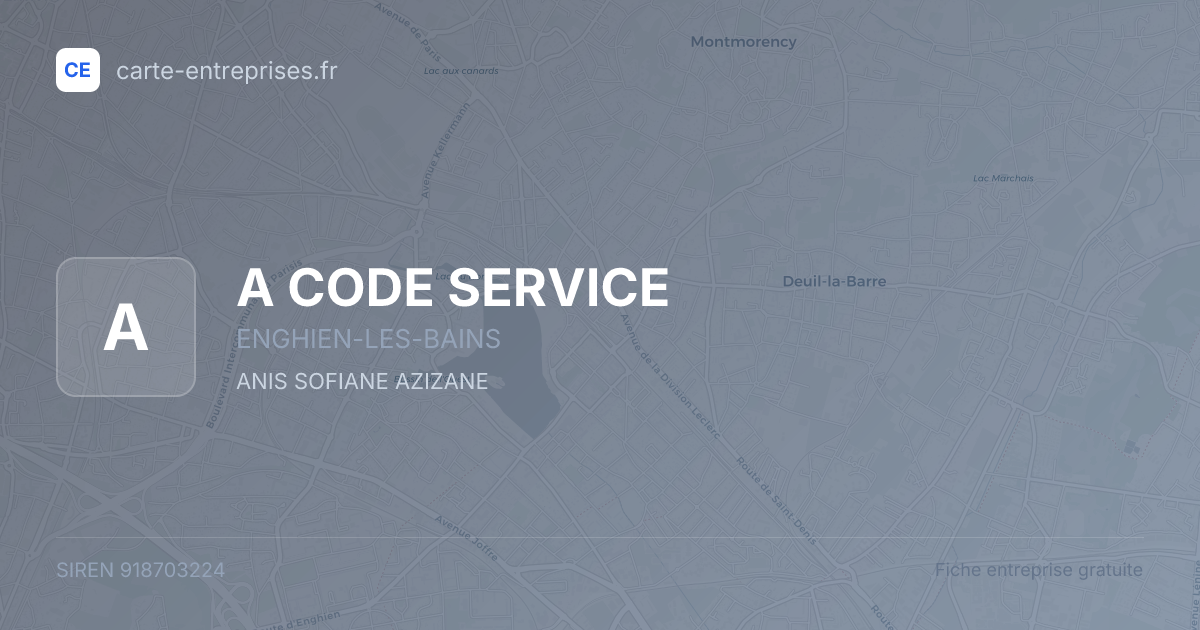 A CODE SERVICE — 918703224 — fiche entreprise
