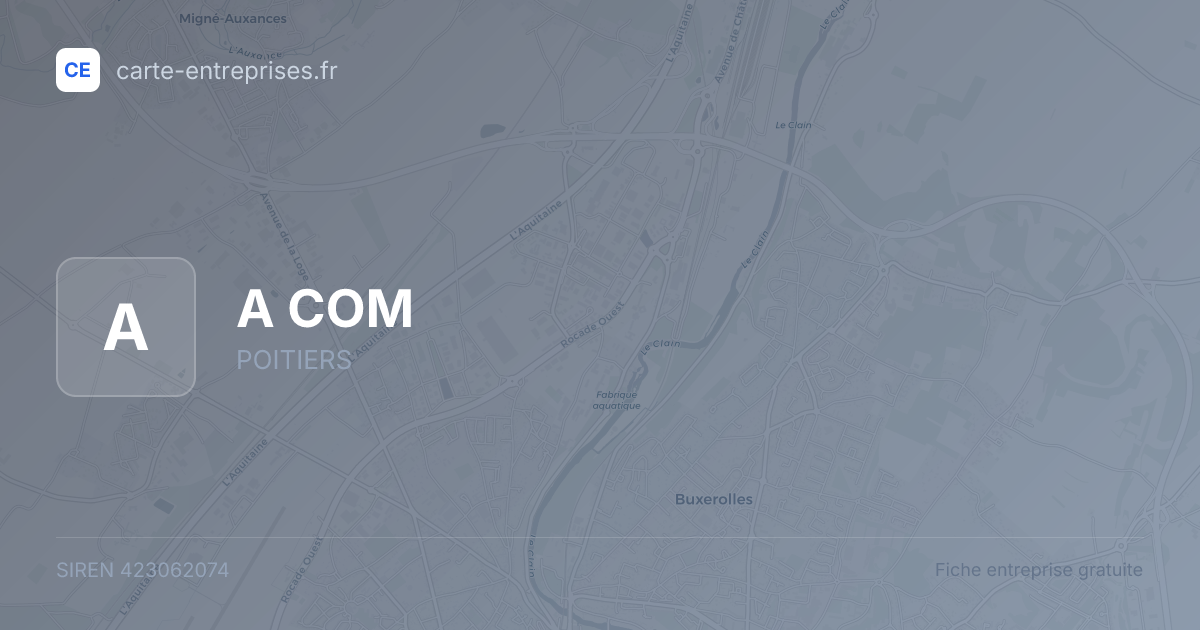 A COM — 423062074 — fiche entreprise