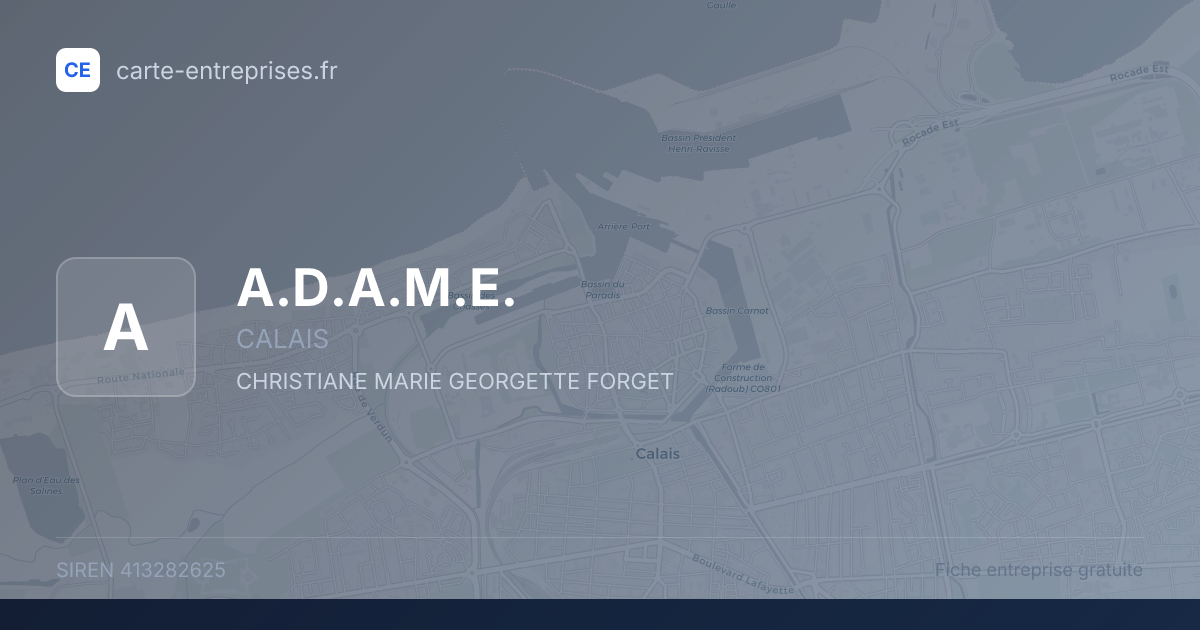 A.D.A.M.E. — 413282625 — fiche entreprise