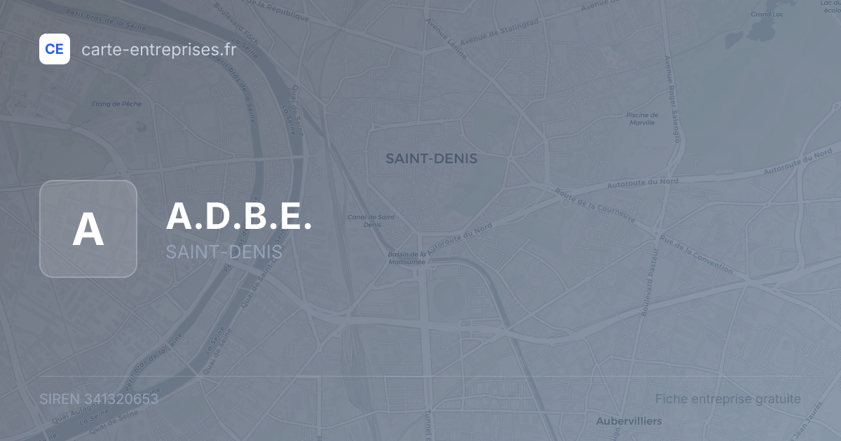 A.D.B.E. — 341320653 — fiche entreprise