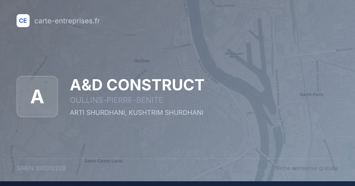 A&D CONSTRUCT — 100012228 — fiche entreprise