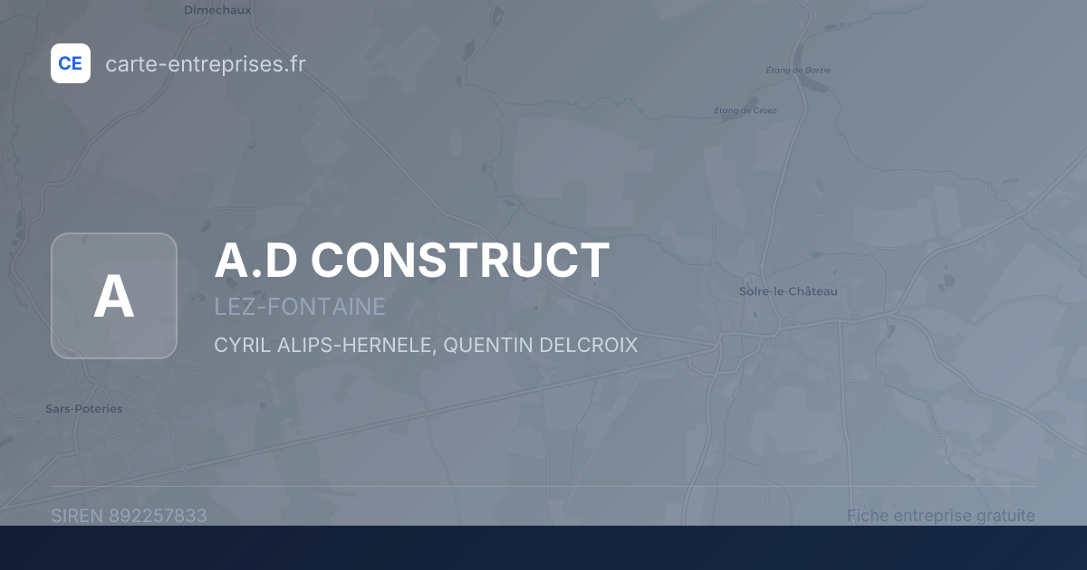A.D CONSTRUCT — 892257833 — fiche entreprise