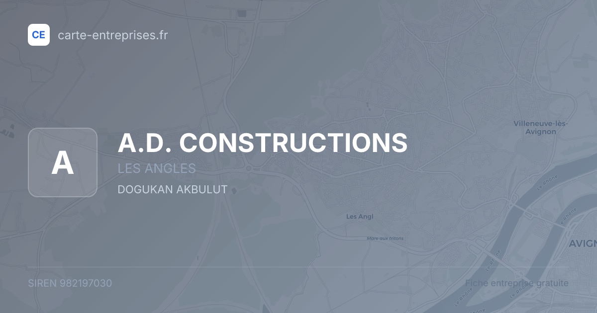 A.D. CONSTRUCTIONS — 982197030 — fiche entreprise