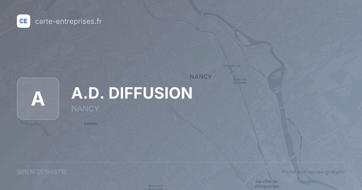 A.D. DIFFUSION — 351948716 — fiche entreprise