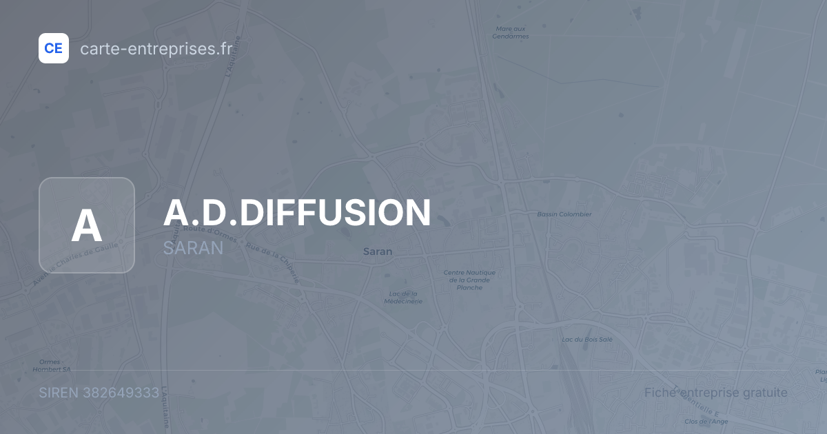 A.D.DIFFUSION — 382649333 — fiche entreprise