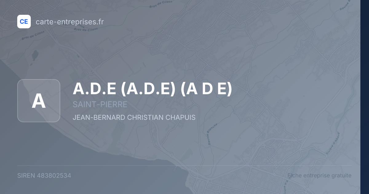 A.D.E (A.D.E) (A D E) — 483802534 — fiche entreprise