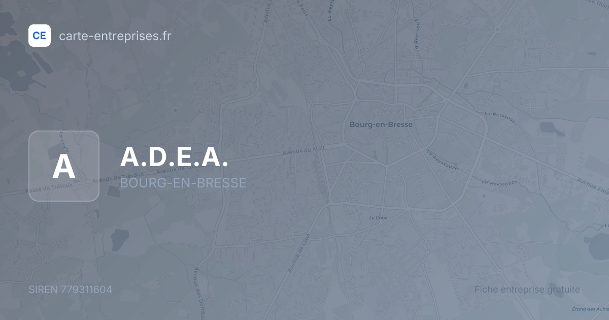 A.D.E.A. — 779311604 — fiche entreprise