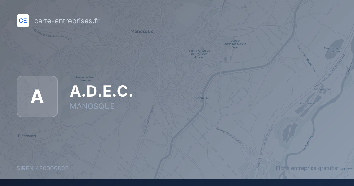 A.D.E.C. — 480306802 — fiche entreprise