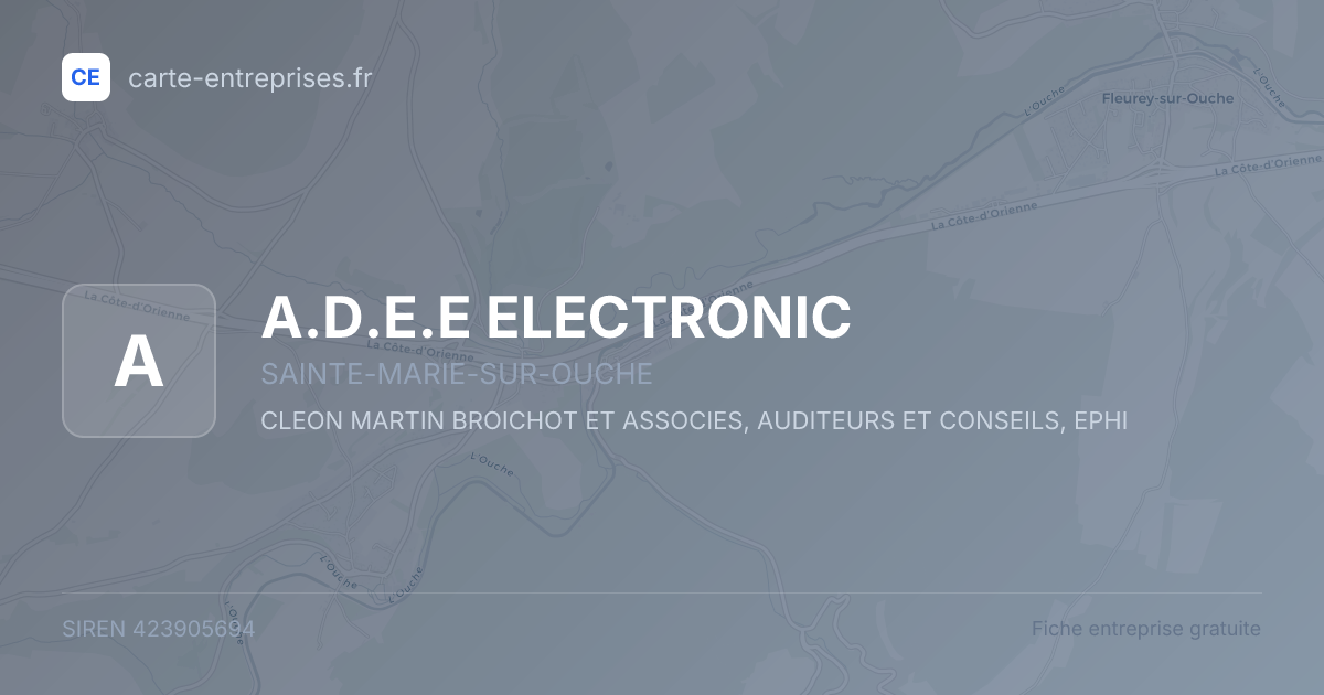 A.D.E.E ELECTRONIC — 423905694 — fiche entreprise