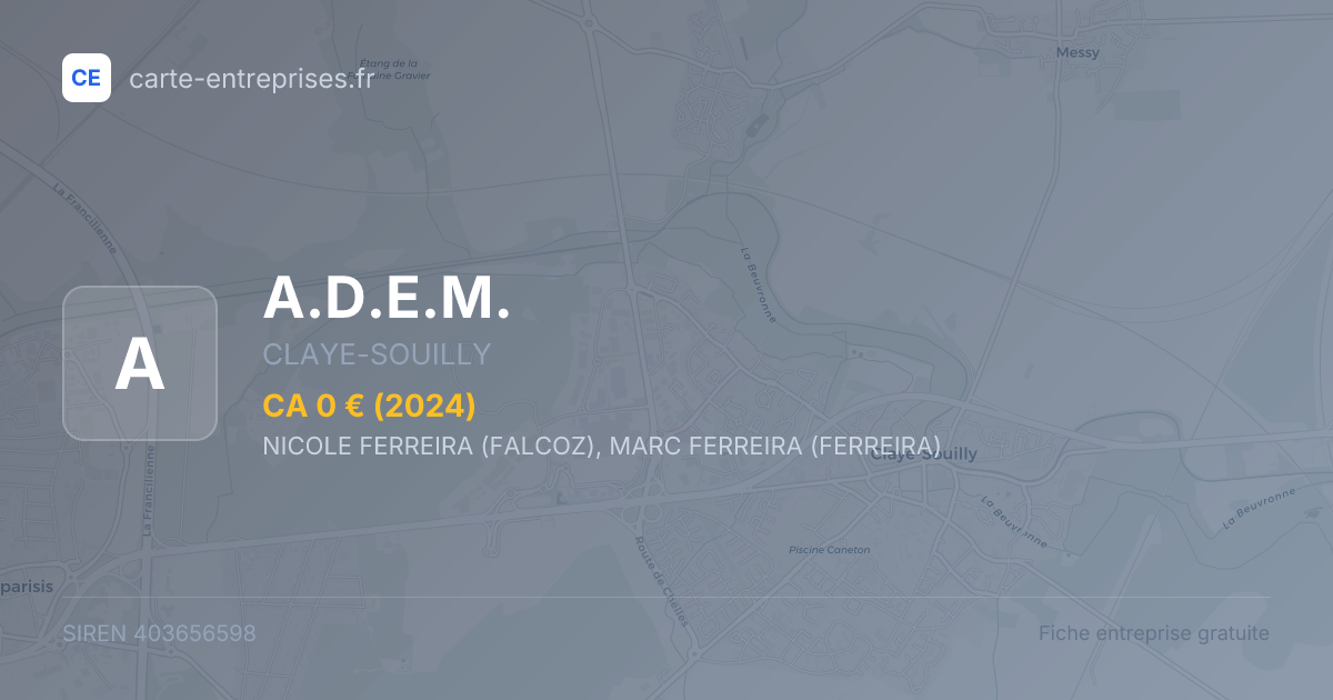 A.D.E.M. — 403656598 — fiche entreprise