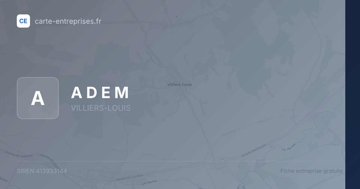 A D E M — 413933144 — fiche entreprise