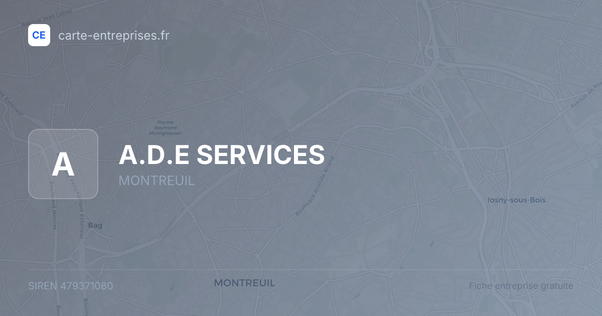 A.D.E SERVICES — 479371080 — fiche entreprise
