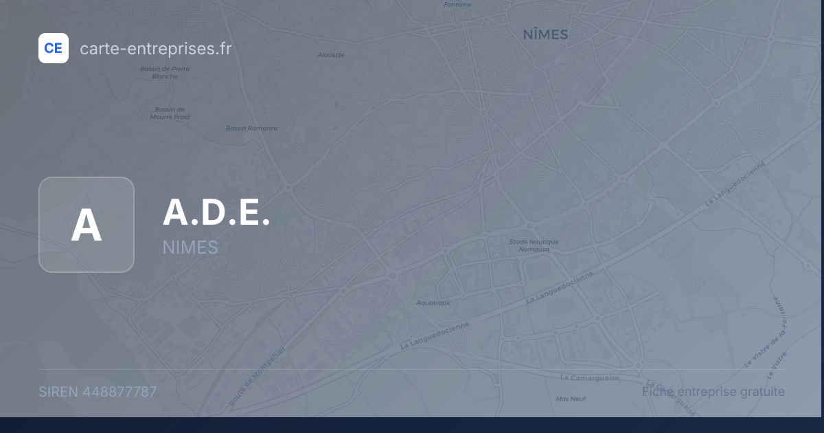 A.D.E. — 448877787 — fiche entreprise