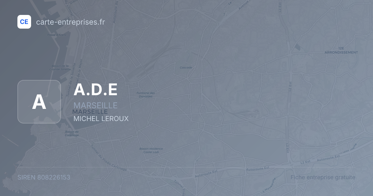 A.D.E — 808226153 — fiche entreprise