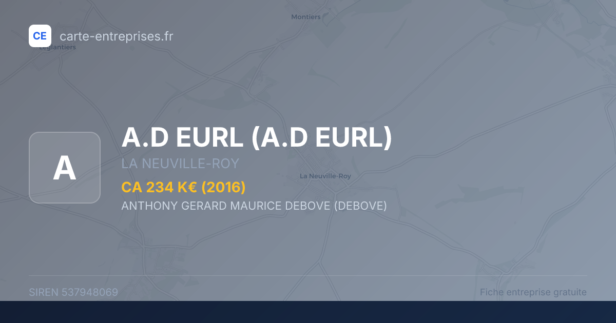 A.D EURL — 537948069 — fiche entreprise
