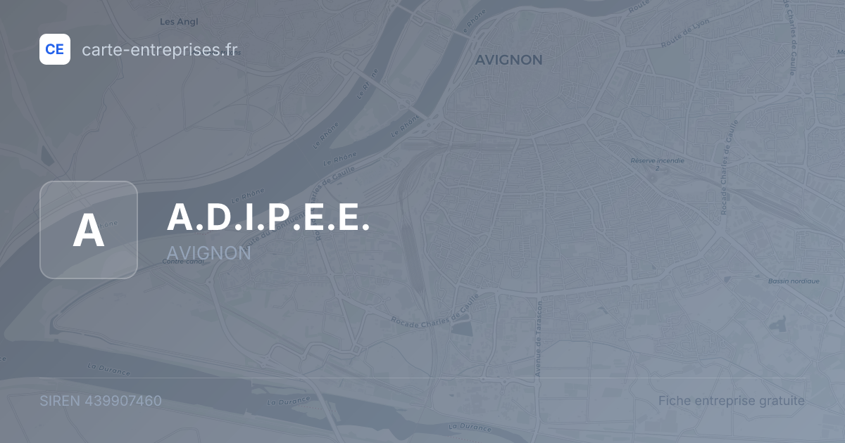 A.D.I.P.E.E. — 439907460 — fiche entreprise