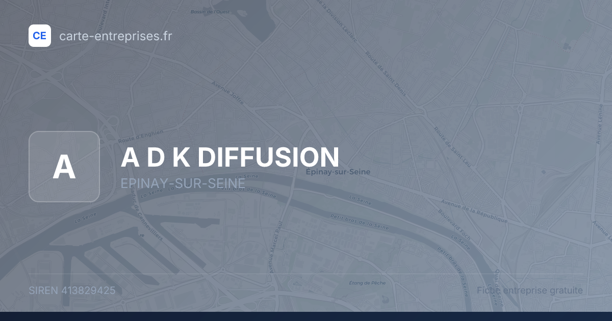 A D K DIFFUSION — 413829425 — fiche entreprise