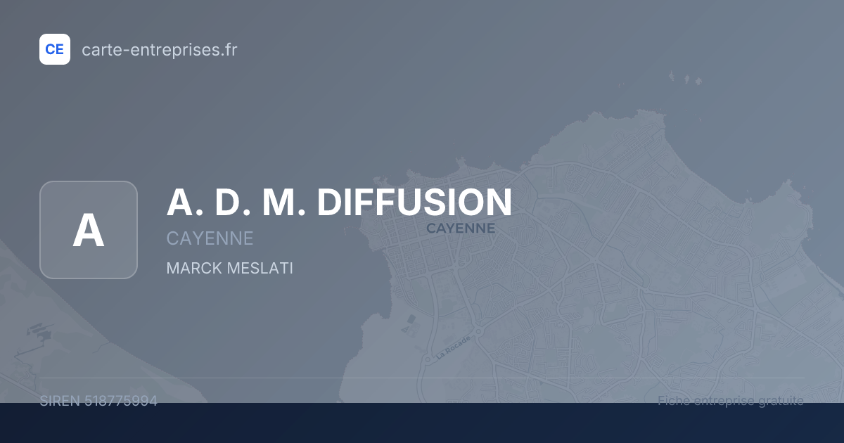 A. D. M. DIFFUSION — 518775994 — fiche entreprise