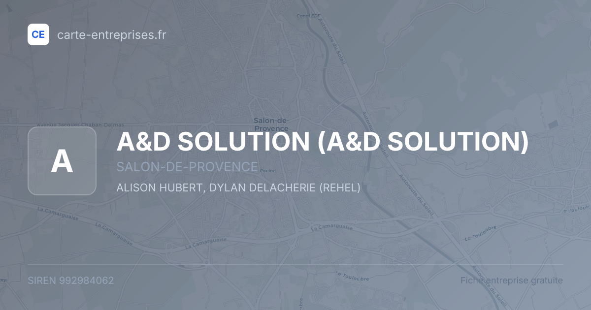 A&D SOLUTION — 992984062 — fiche entreprise